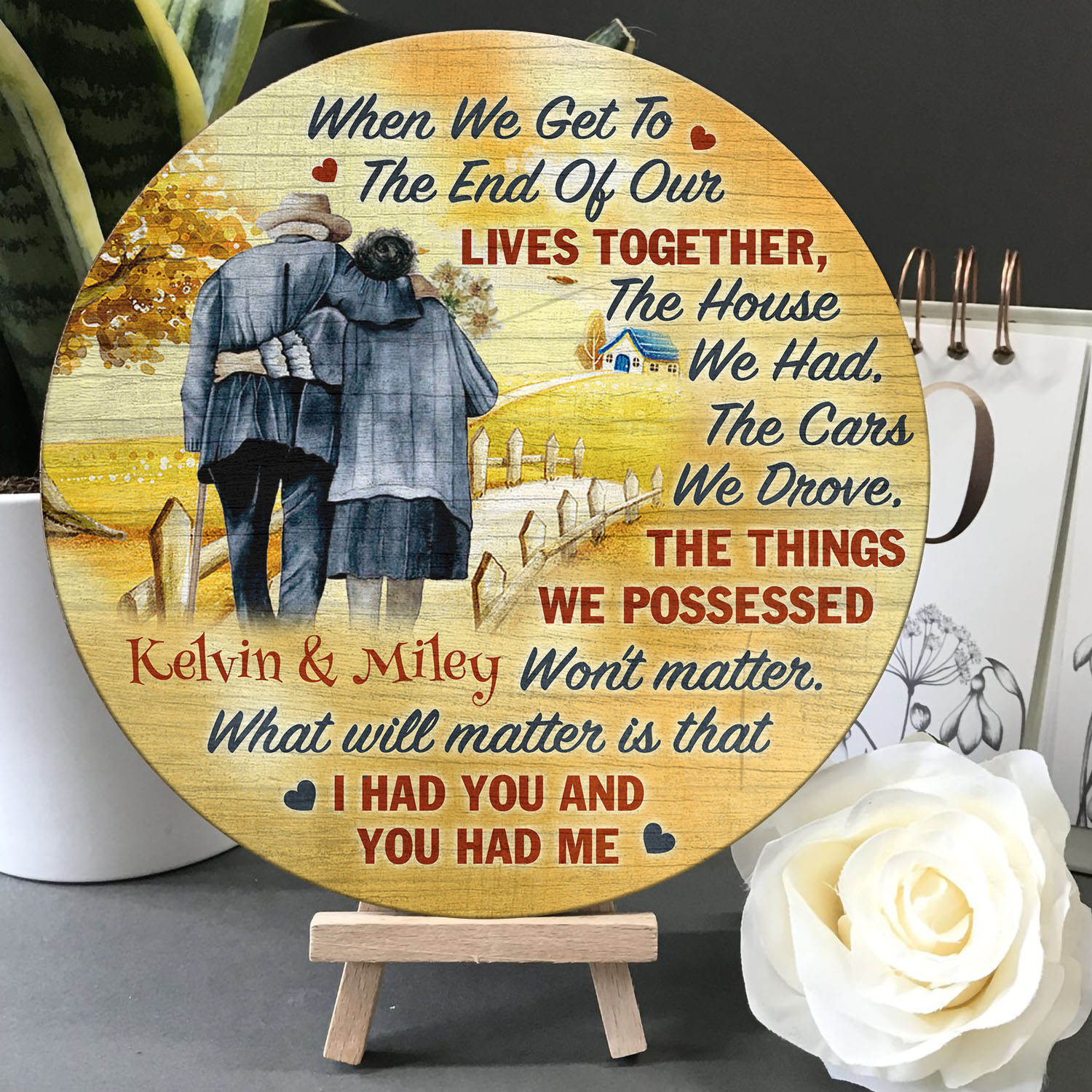 54 HG. When We Get To The End (Sample Design) Door Sign Mockup 5