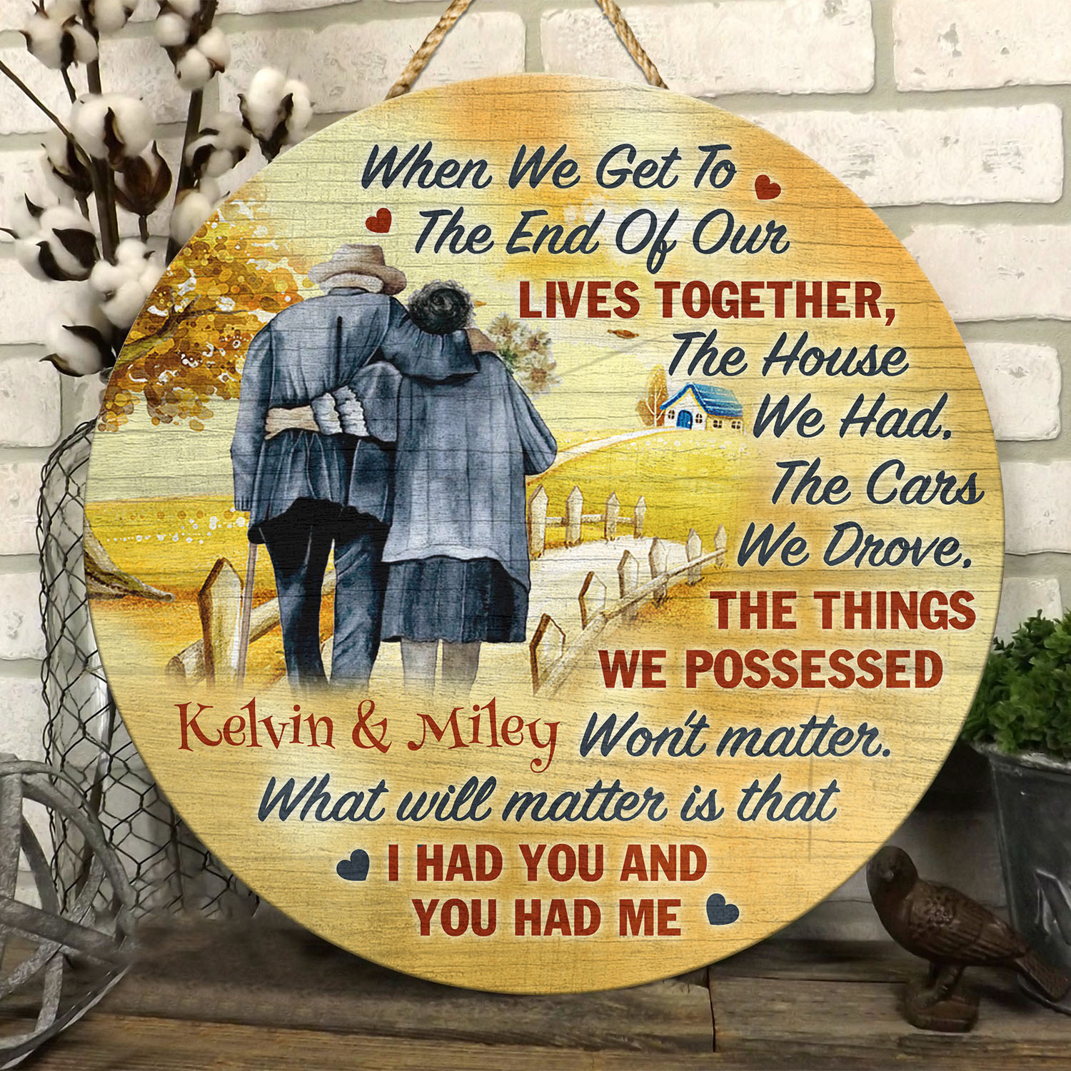 54 HG. When We Get To The End (Sample Design) Door Sign Mockup 6