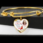 Sometimes I Whisper I Miss You And Believe That You Can Still Hear Me Custom Photo Heart Pendant Necklace