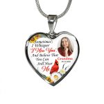 Sometimes I Whisper I Miss You And Believe That You Can Still Hear Me Custom Photo Heart Pendant Necklace