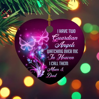 Alternative view of I'm Not a Widow I'm a Wife to A Husband with Wings Sympathy Decorative Christmas Ornament Keepsake - Holiday Heart Ornament