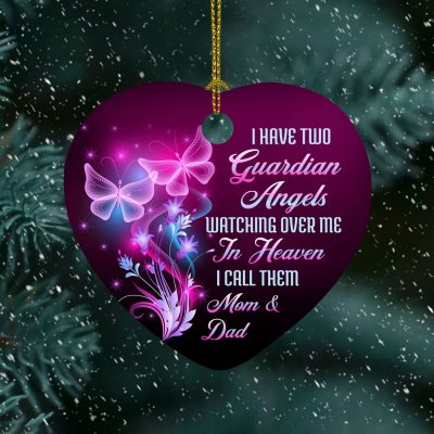 I'm Not a Widow I'm a Wife to A Husband with Wings Sympathy Decorative Christmas Ornament Keepsake - Holiday Heart Ornament