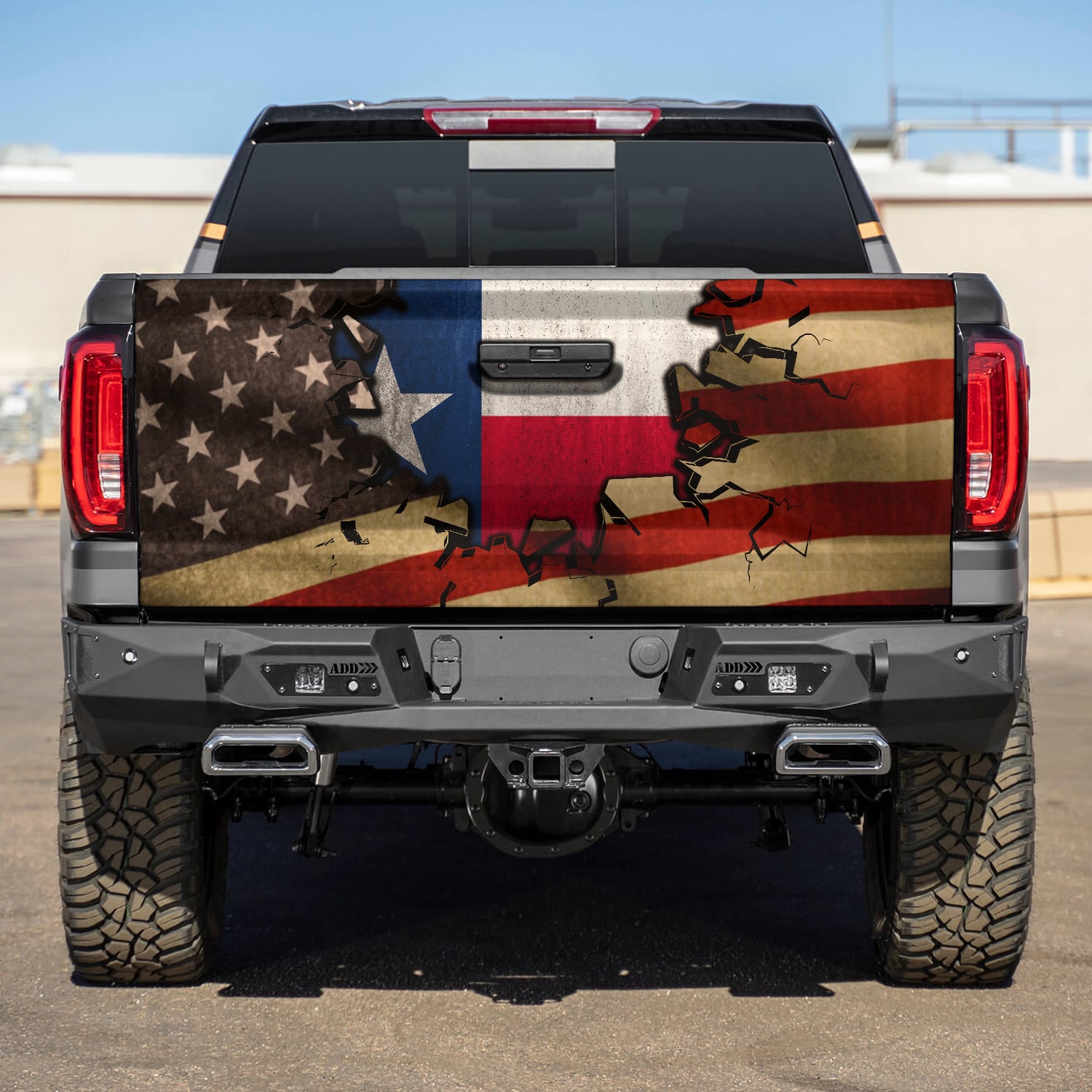 3KT. American Texas Tailgate Wrap Mockup 5