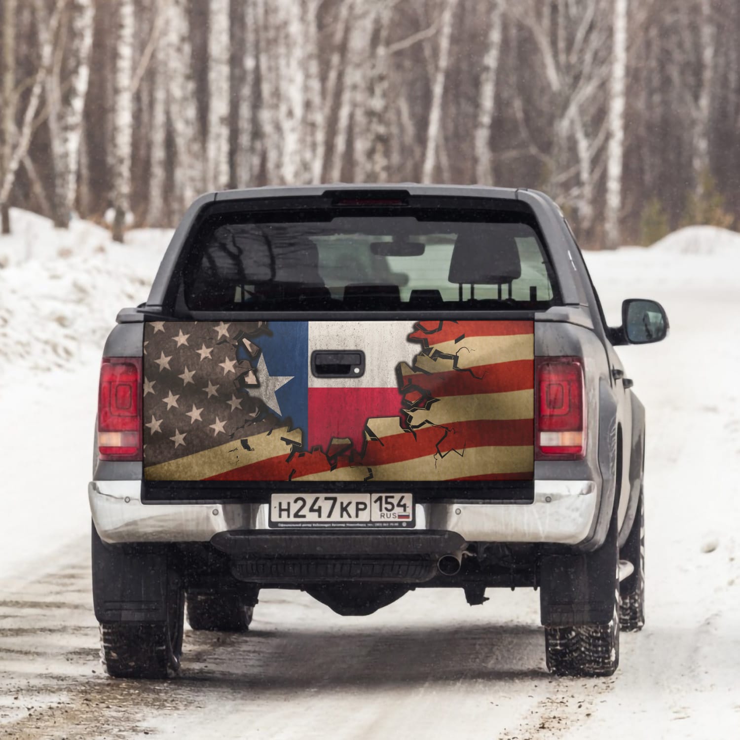 3KT. American Texas Tailgate Wrap Mockup 6