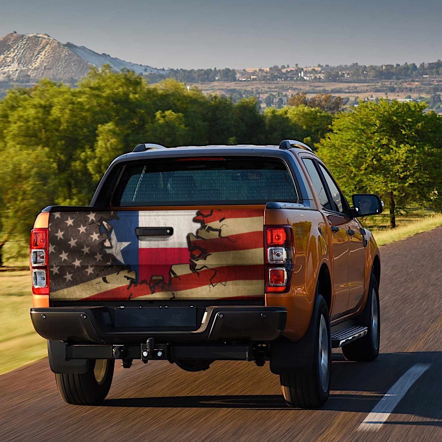 3KT. American Texas Tailgate Wrap Mockup 8
