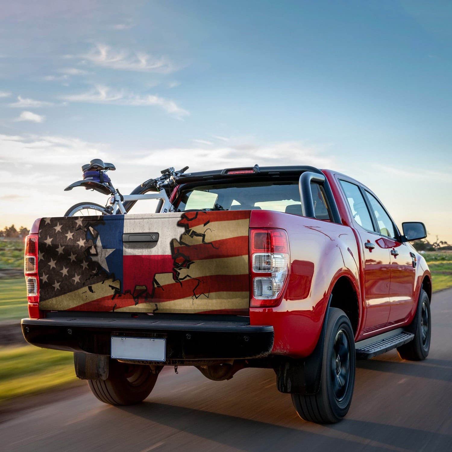 3KT. American Texas Tailgate Wrap Mockup 9