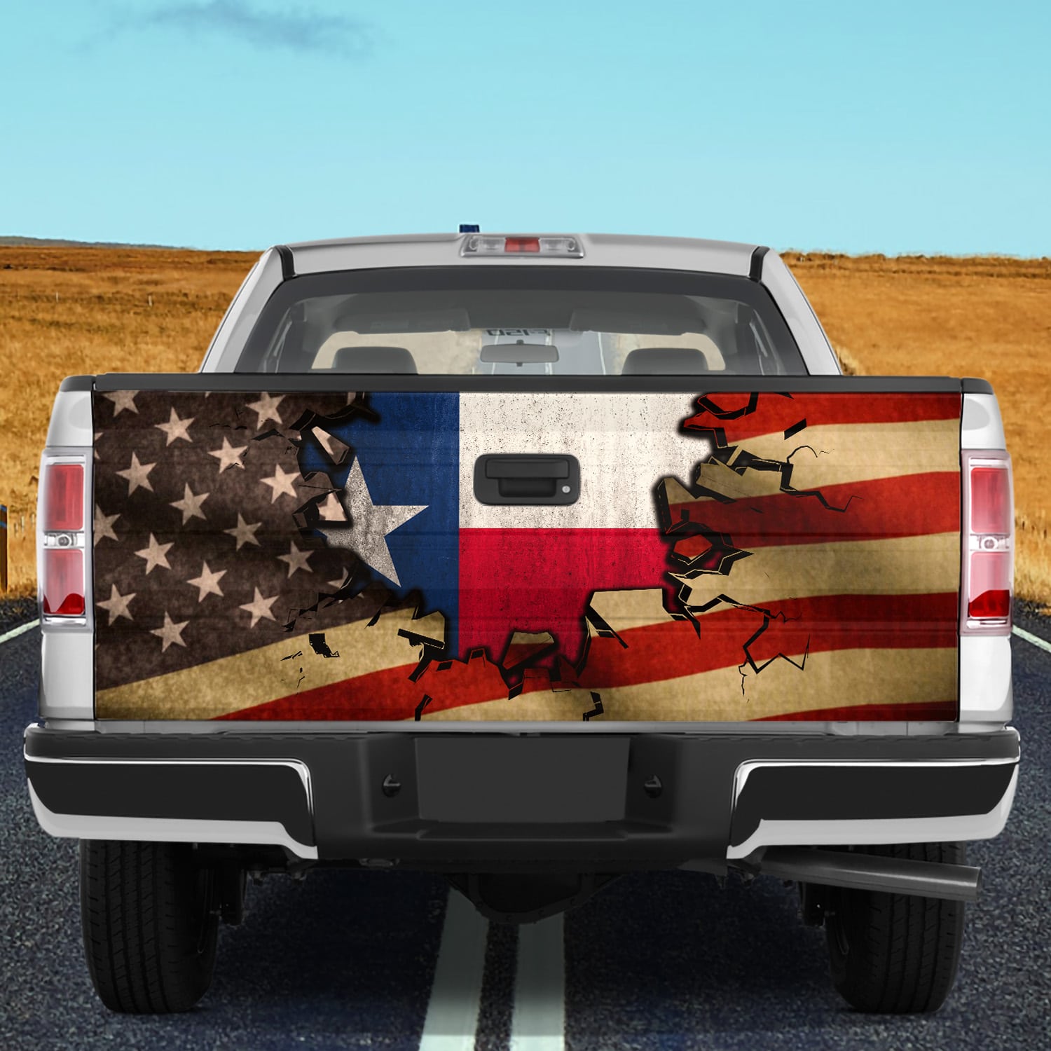 3KT. American Texas Tailgate Wrap Mockup 10