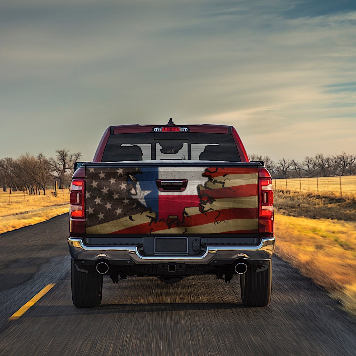 3KT. American Texas Tailgate Wrap Mockup 13