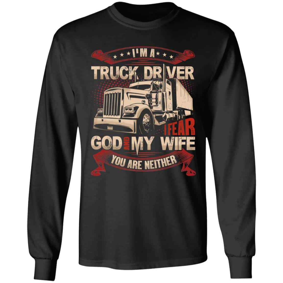 9. Truck Driver (6), Black, Long Sleeve