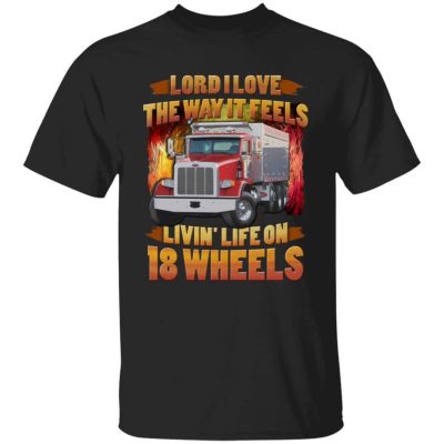 2. Livin Life on 18 Wheel (6), Black, Unisex T-Shirt
