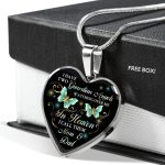 I Have Two Guardian Angels Watching Over Me In Heaven I Call Them Mom And Dad Butterfly Memorial Heart Pendant Necklace