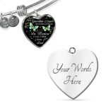 I Have Two Guardian Angels Watching Over Me In Heaven I Call Them Mom And Dad Butterfly Memorial Heart Pendant Necklace