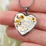 My Dear Wife When I Look at You in Wonder If I Did Something Really Good From Husband Heart Pendant Necklace