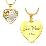 My Dear Wife When I Look at You in Wonder If I Did Something Really Good From Husband Heart Pendant Necklace