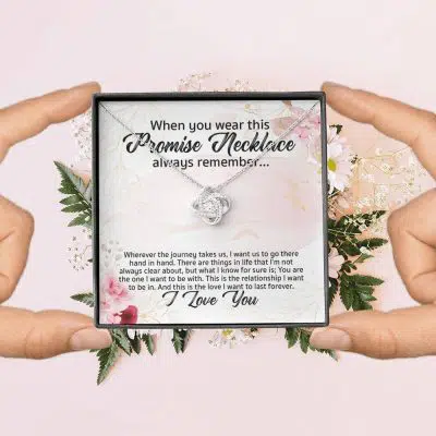 Promise Necklace For Girlfriend From Boyfriend Love Knot Necklace - Girlfriend Anniversary Jewelry Gifts