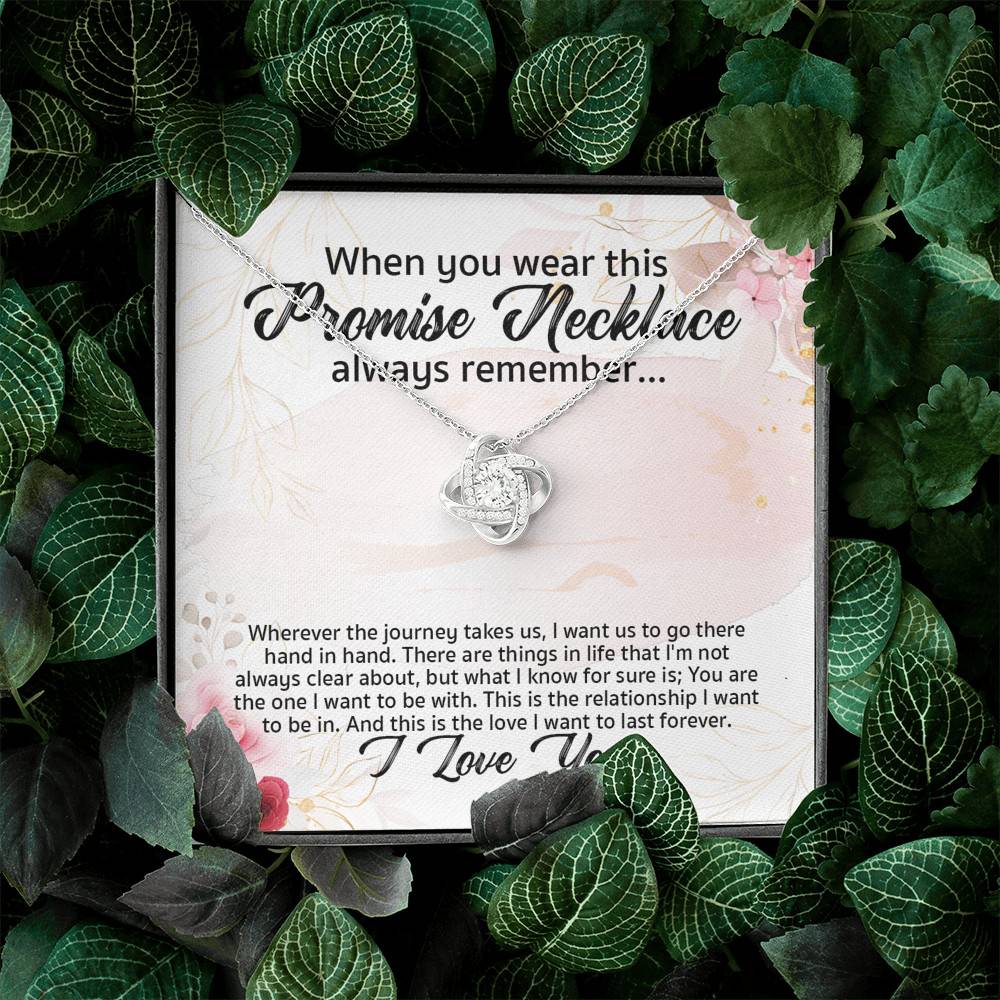 Promise Necklace For Girlfriend From Boyfriend Love Knot Necklace - Girlfriend Anniversary Jewelry Gifts Promise Necklace For Girlfriend From Boyfriend Love Knot Necklace - Girlfriend Anniversary Jewelry Gifts
