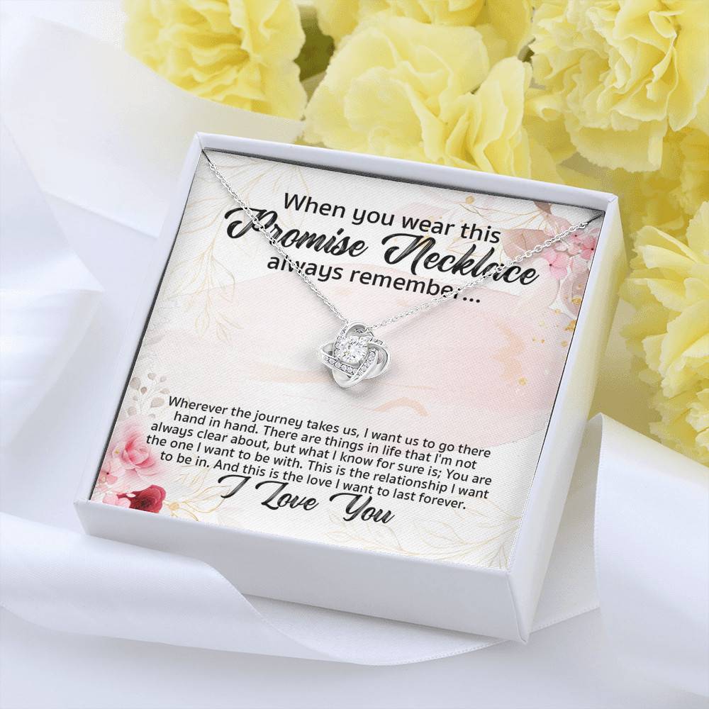 Promise Necklace For Girlfriend From Boyfriend Love Knot Necklace - Girlfriend Anniversary Jewelry Gifts Promise Necklace For Girlfriend From Boyfriend Love Knot Necklace - Girlfriend Anniversary Jewelry Gifts