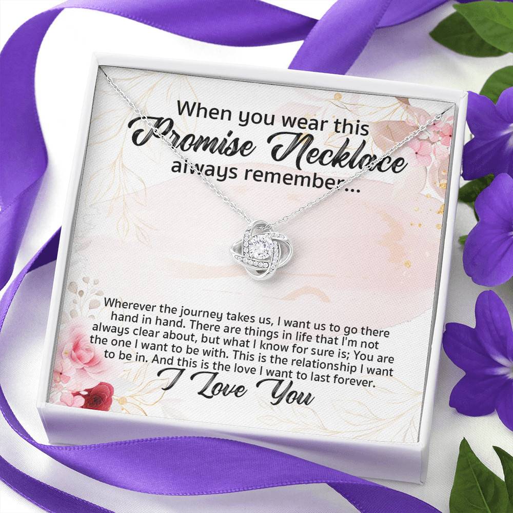 Promise Necklace For Girlfriend From Boyfriend Love Knot Necklace - Girlfriend Anniversary Jewelry Gifts Promise Necklace For Girlfriend From Boyfriend Love Knot Necklace - Girlfriend Anniversary Jewelry Gifts