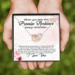 Promise Necklace For Girlfriend From Boyfriend Interlocking Hearts Pendant Necklace - Anniversary Gifts