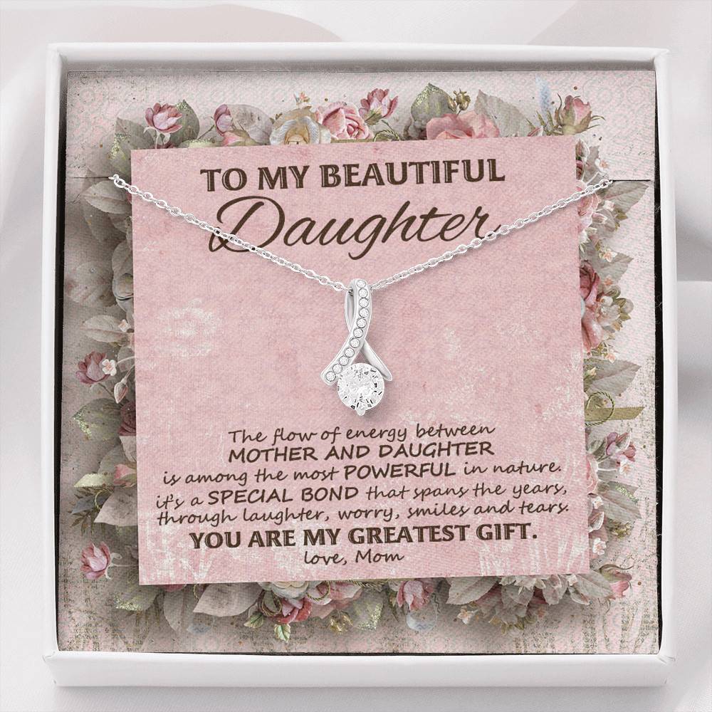 To My Beautiful Daughter You Are My Greatest Gift Alluring Beauty Necklace - Mother Daughter Jewelry - Alluring Beauty Necklace To My Beautiful Daughter You Are My Greatest Gift Alluring Beauty Necklace - Mother Daughter Jewelry - Alluring Beauty Necklace