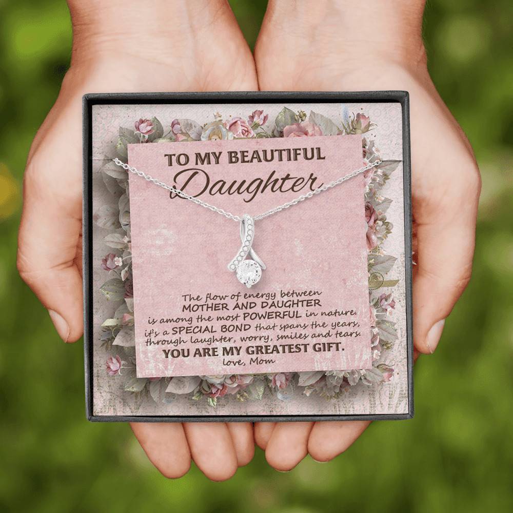 To My Beautiful Daughter You Are My Greatest Gift Alluring Beauty Necklace - Mother Daughter Jewelry To My Beautiful Daughter You Are My Greatest Gift Alluring Beauty Necklace - Mother Daughter Jewelry