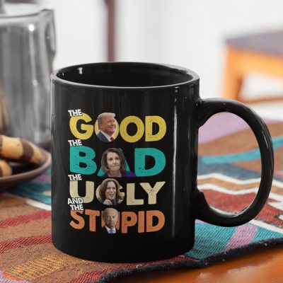 Trump the Good the Bad the Ugly and the Stupid Funny Political Mug - Beer Stein - Water Bottle - Color Changing Mug