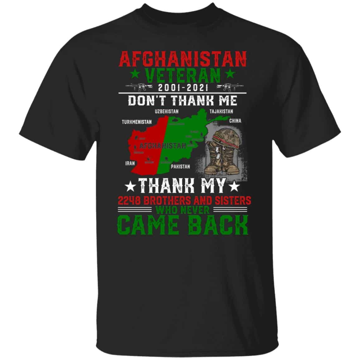 5VT. Afghanistan Veteran, Black, Unisex T-Shirt