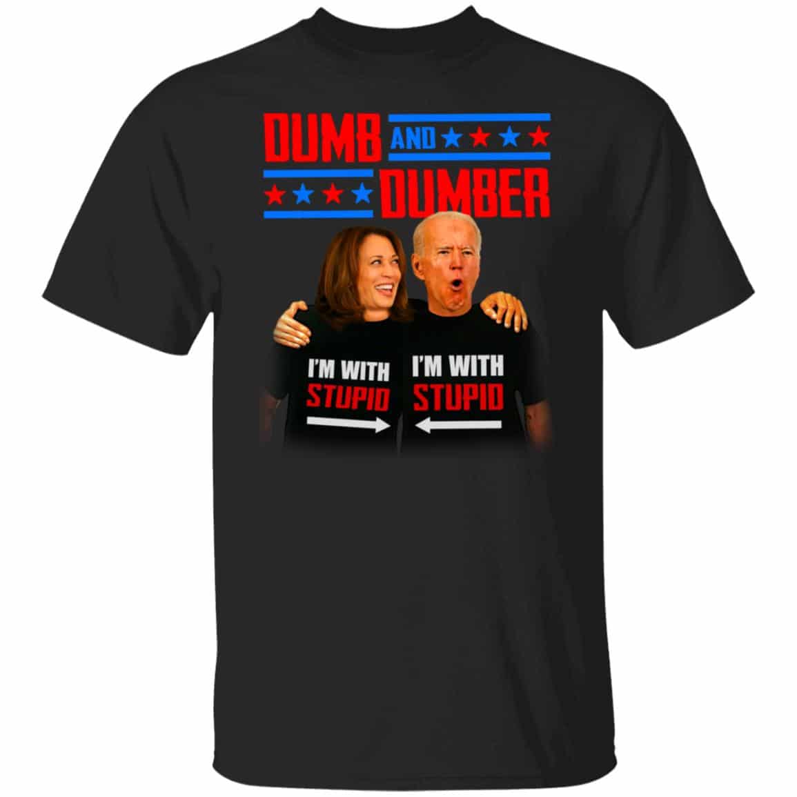 1VT. UU TIEN Dumb And Dumber Biden Harris, Black, Unisex T-Shirt