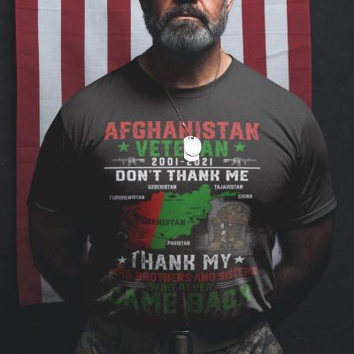 Alternative view of Afghanistan Veteran Don't Thank Me Thank My 2248 Brothers And Sisters Who Never Came Back T-Shirt
