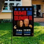 1VT. UU TIEN Dumb And Dumber Biden Harris flag Garden Flag Mockup 3
