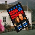 1VT. UU TIEN Dumb And Dumber Biden Harris flag House Flag Mockup 4