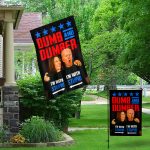 1VT. UU TIEN Dumb And Dumber Biden Harris flag Garden & House Mockup 1