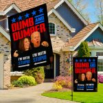 1VT. UU TIEN Dumb And Dumber Biden Harris flag Garden & House Mockup 3