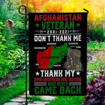Afghanistan Veteran Don't Thank Me Thank My 2248 Brothers And Sisters Who Never Came Back Outdoor House Flag