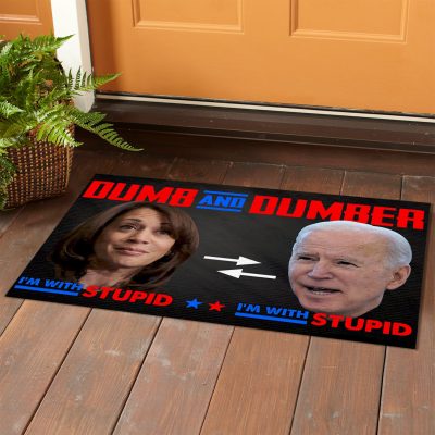 Alternative view of Biden Harris Dumb And Dumber Wipe Your Feet Here Funny Joe Biden Indoor Outdoor Doormat