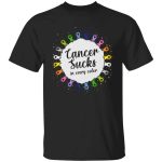 5UT. Cancer Sucks (5), Black, Unisex T-Shirt