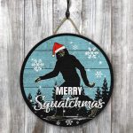 6TM. Merry Squatchmas - Doorsign Door Sign Mockup 8