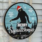 6TM. Merry Squatchmas - Doorsign Door Sign Mockup 14