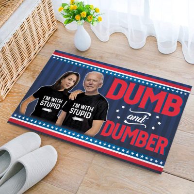 Dumb And Dumber Biden Harris House Doormat - Outdoor Indoor Doormat - Funny Anti Biden Harris Doormat