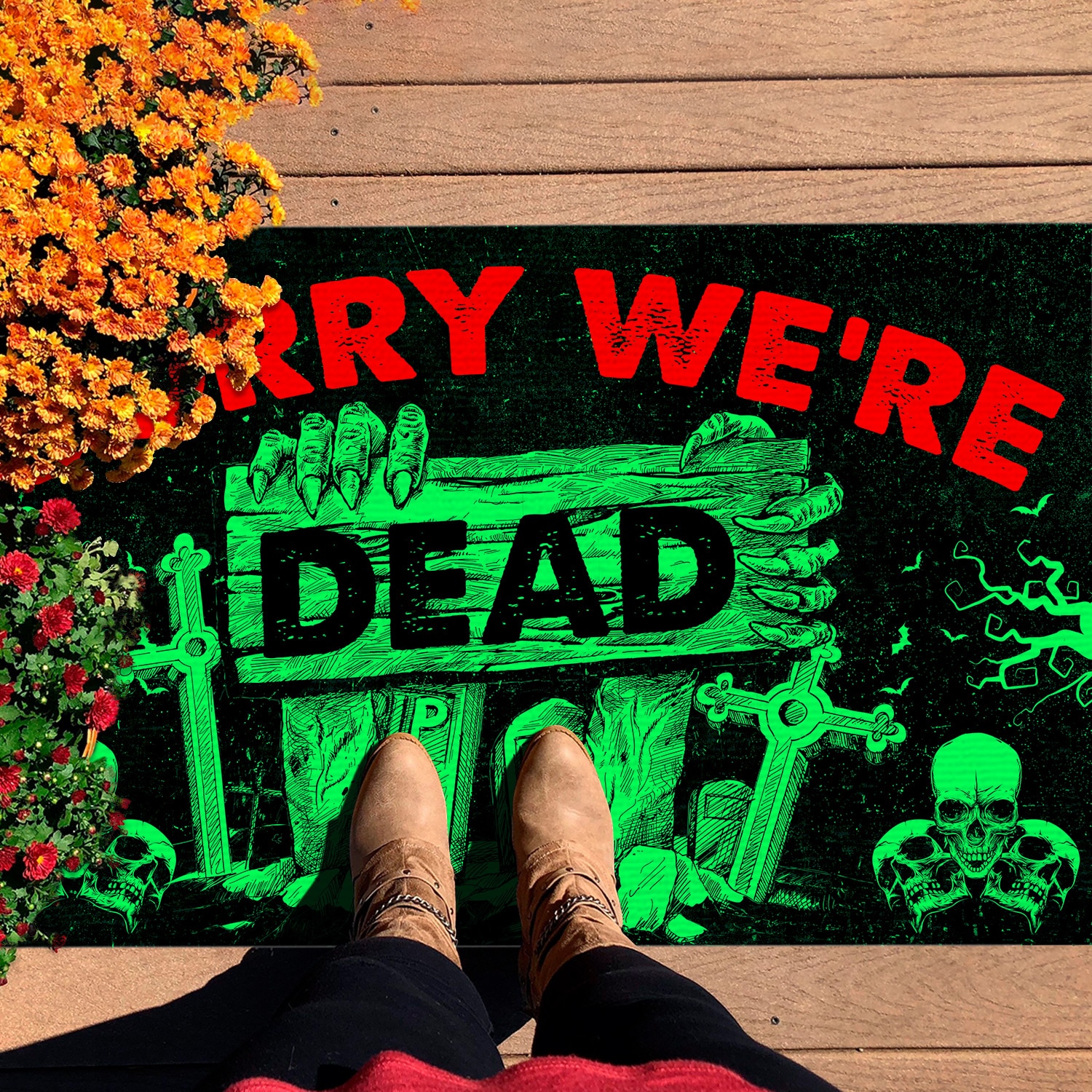 9Th. Sorry We're Dead(3) Doormat mockup 7