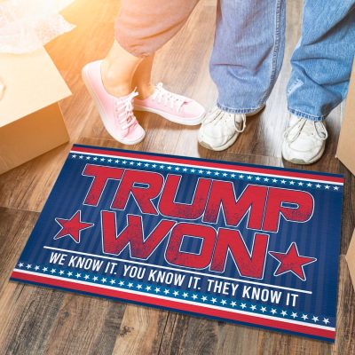 Alternative view of Trump Won We Know It You Know It They Know It Trump Supporters Gifts Entrance Indoor Outdoor Decorative Doormat