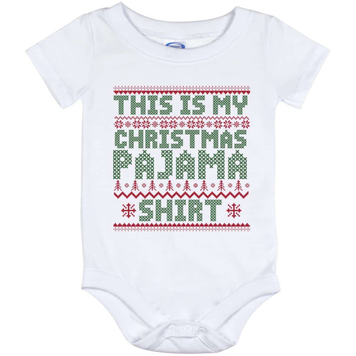 4NH. Pajama Shirt (4), White, Baby Onesie - 12 Month