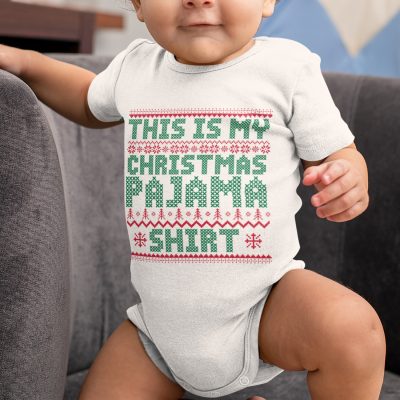 Alternative view of This Is My Christmas Pajama Baby Onesie - Baby Infant Bodysuit - Funny Christmas Outfit For Baby