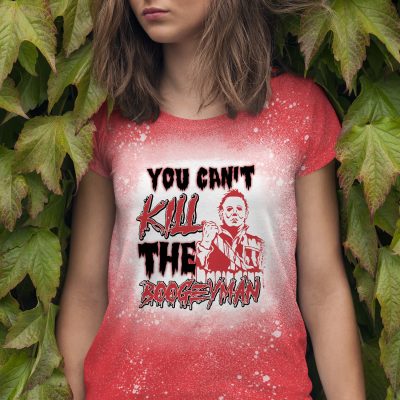 Alternative view of You Can't Kill Boogeyman Halloween Scary Horror Sublimation Bleached T-Shirt
