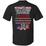 1N. Veteran's Creed (6), Black, Unisex T-Shirt
