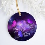 4O. Galaxy Butterfly 3 (Sample Design) Circle ornament mockup