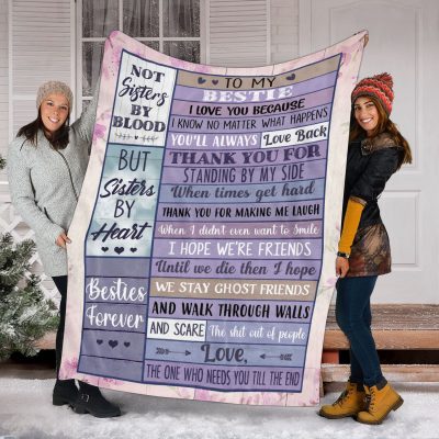 Alternative view of Bestie Gifts for Women to My Bestie I Love You Because I Know No Matter What Happens Vintage Fleece Blanket - Mink Blanket