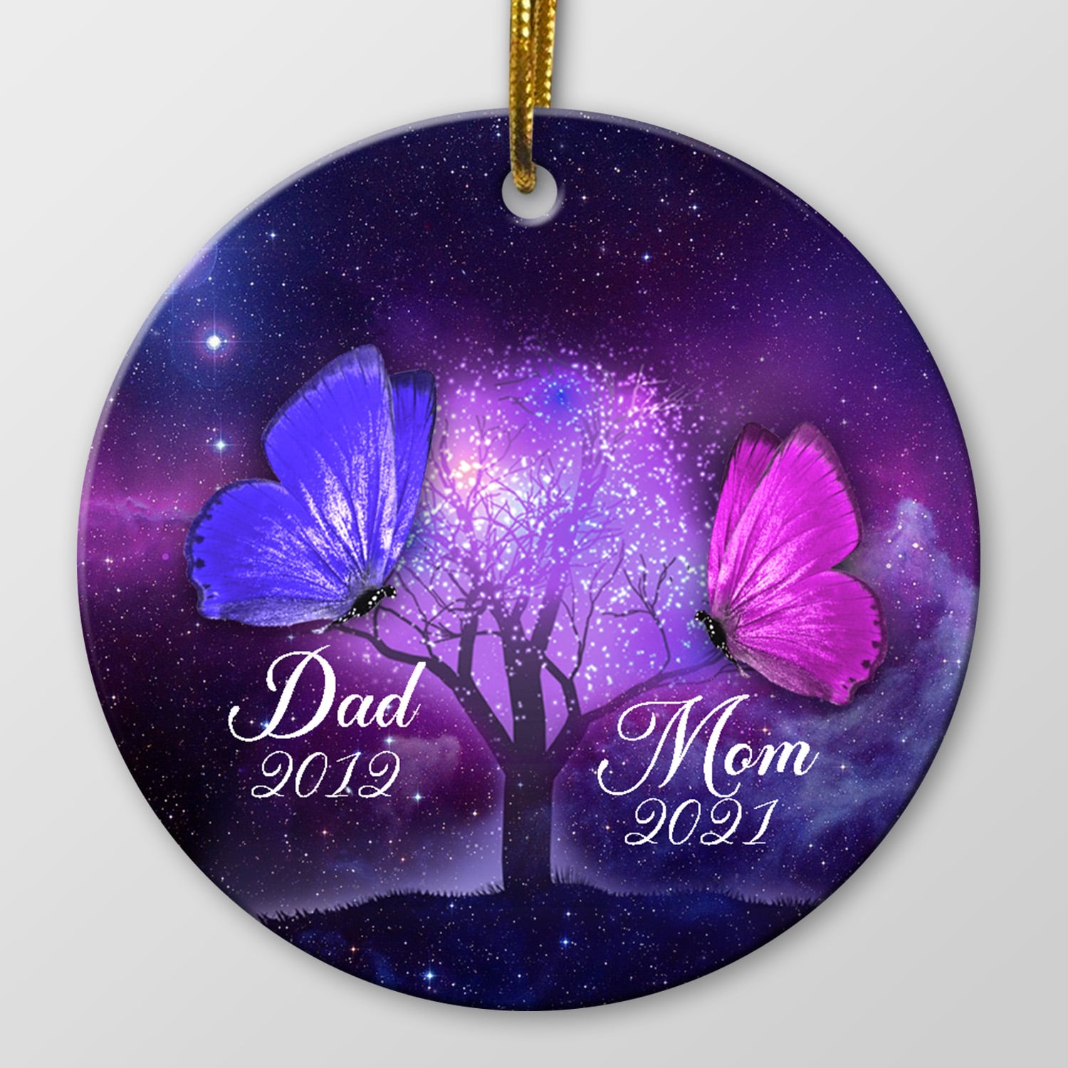 4O. Galaxy Butterfly 2 (Sample Design) Circle Mockup Simple