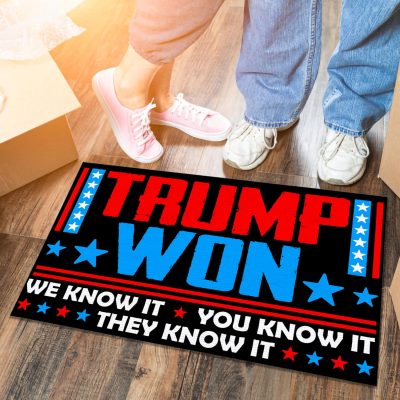 Alternative view of Trump Won We Know It You Know It They Know It Pro Trump House Doormat - Support Trump Outdoor Indoor Doormat