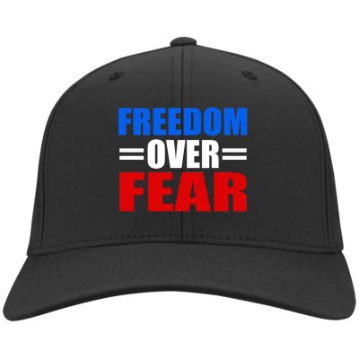 1VT. Freedom Over Fear, Black, Twill Cap